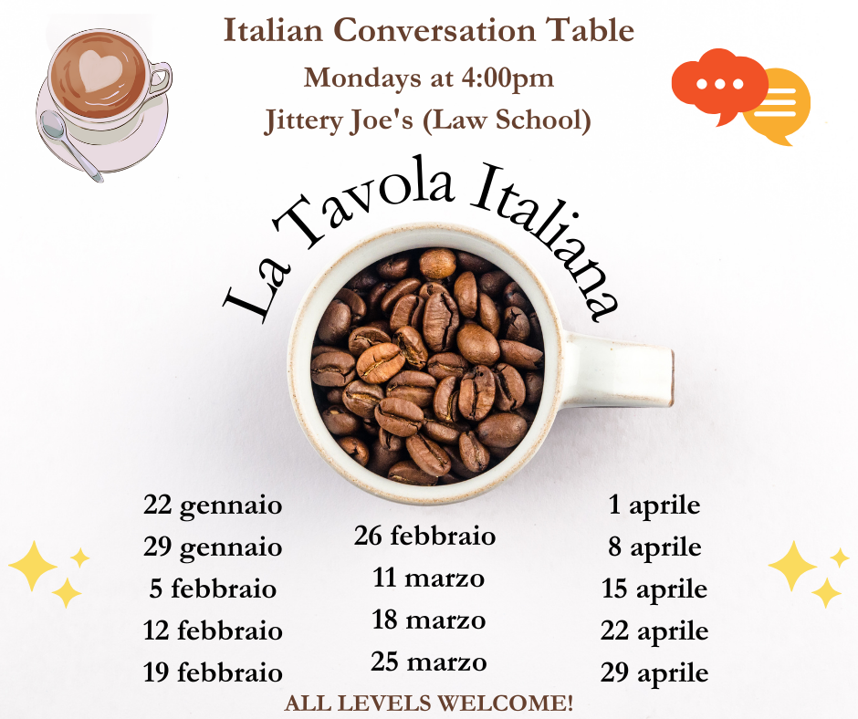 Poster advertising La Tavola Italiana
