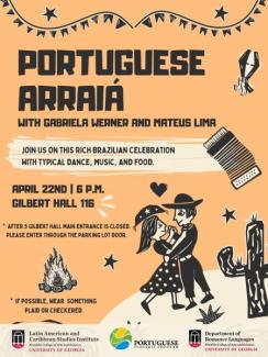 Poster advertising Portuguese Arraiá